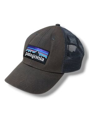 Patagonia Gray Canvas Mesh Snap Back Trucker Ball Cap OSFM